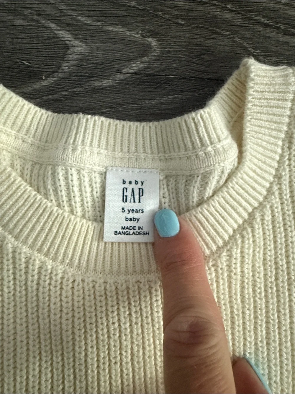 GAP Cream Knit Short-Sleeve Textured Top